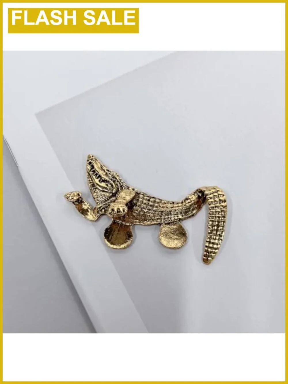 Vintage Alligator Pocket Brooch Men Women Gothic Punk Crocodile Pin Retro